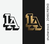 Letter Initial Monogram L A LA AL Logo Design Template. Suitable for General Sports Fitness Fashion Finance Wedding Company Business Corporate Shop Apparel in Simple Modern Style Logo Design.