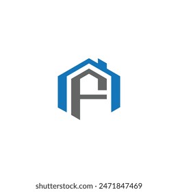 Letter Initial Monogram Modern Home Real Estate Logo Design
