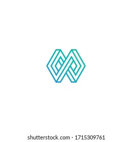 Diseño del logotipo de carta/MW inicial
