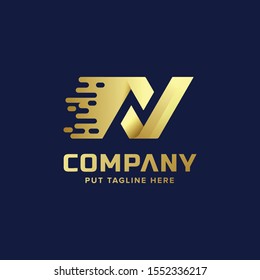 Letter Initial N logo Template for company