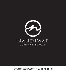 Letter Initial N modern elegant luxury logo design inspiration