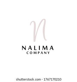 Carta Inicial N diseño moderno elegante de logotipo de lujo