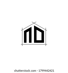Letter Initial ND Logo Symbol Design Vorlage.