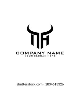 Letter Initial NH logo icon design template.