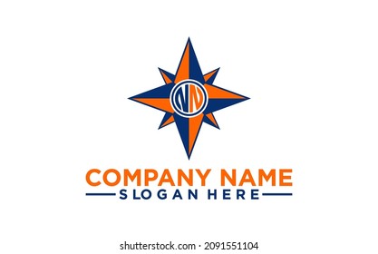 Letter initial NN with Compas icon isolated on background. Modern flat compass pictogram, business, marketing, internet concept. Trendy Simple vector symbol for web site design or button to mobile app