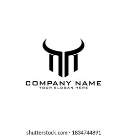 Letter Initial NN logo icon design template.