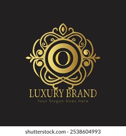 letter Initial O elegant luxury monogram logo
