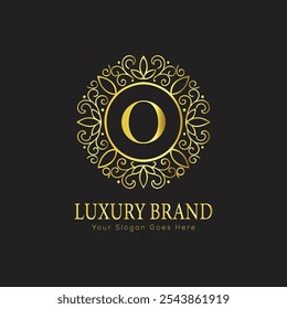 letter Initial O elegant luxury monogram logo 
