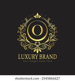letter Initial O elegant luxury monogram logo 
