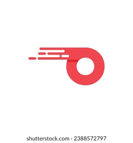 Plantilla de diseño del logotipo de velocidad O inicial de carta