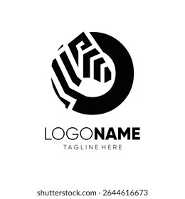 Letter Initial O Zebra Logo Design Vector Icon Emblem Graphic Symbol Illustration