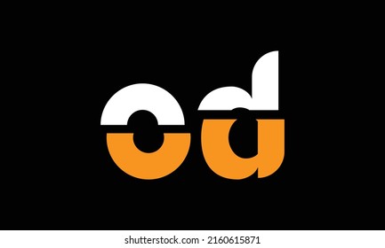 Letter Initial OD logo icon design template.
