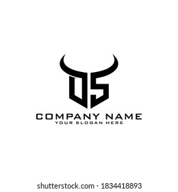 Letter Initial OS logo icon design template.
