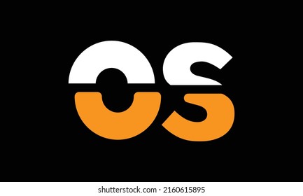 Letter Initial OS, SO logo icon design template.