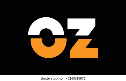 Letter Initial OZ, ZO logo icon design template.