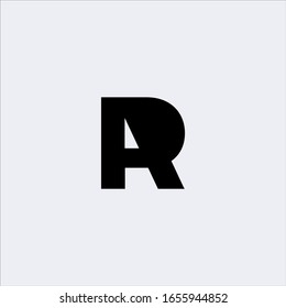 letter initial a r logo design template