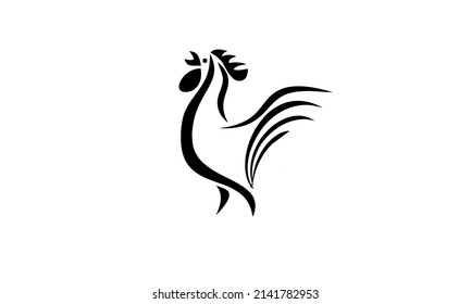 Letter Initial Roaster Hen Vector Logo Stock Vector (Royalty Free ...