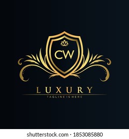  Carta inicial con plantilla real.elegante con el logotipo de la corona vectorial, Ilustración vectorial con logotipo de letras creativas.
