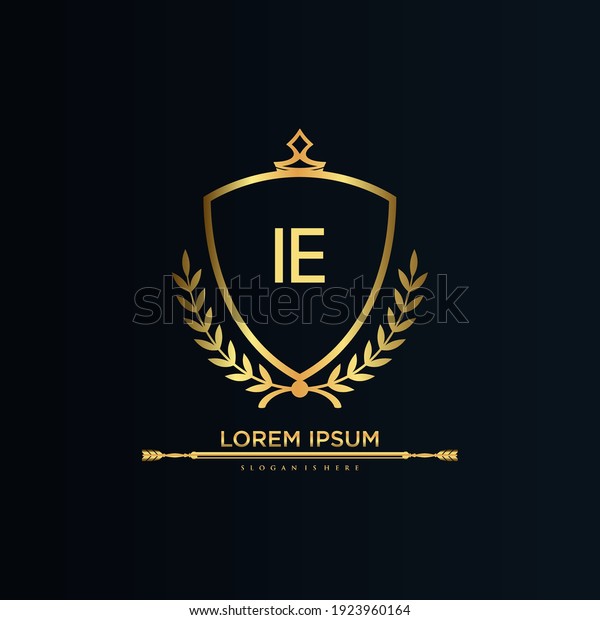 Letter Initial Royal Templateelegant Crown Logo Stock Vector (Royalty ...