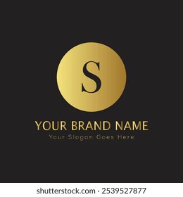 letter Initial S elegant luxury monogram logo 
