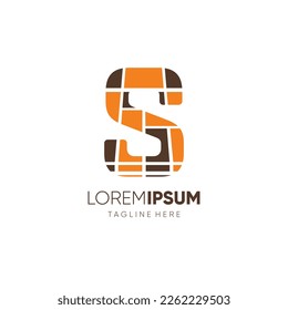 Letter Initial S Flooring Logo Design Vector Icon Graphic Emblem Illustration