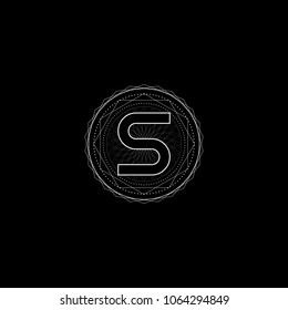 Letter Initial S Logo Line Geometry Shape