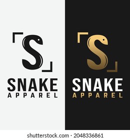 Letter Initial S for Snake Logo Design Template. Suitable for General Fashion Sport Company Business Corporate Apparel Brand Simple Vintage Retro Logo Design.