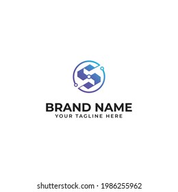 letter initial S vector logo design