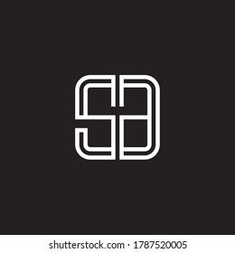 Letter Initial SA logo icon design template.