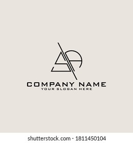 Letter Initial SA logo icon design template.