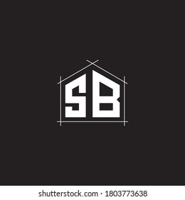 Letter Initial SB logo icon design template.