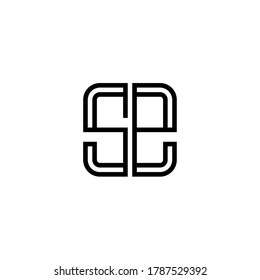 Letter Initial SE logo icon design template.