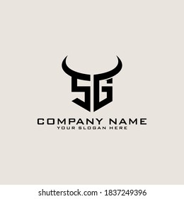 Letter Initial SG logo icon design template.