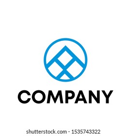 letter A initial shape vector logo