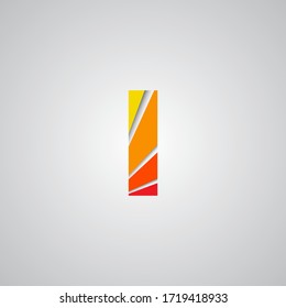 letra I diseño del logotipo de signo inicial plantilla vectorial