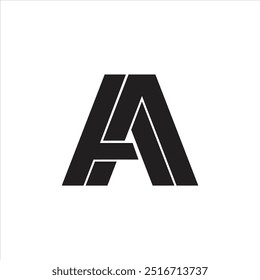 Letra Una idea simple inicial del diseño del logotipo del símbolo moderno abstracto del icono