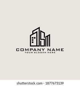Carta Plantilla de diseño de icono del logotipo inicial de SM.