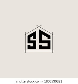 Letter Initial SS logo icon design template.