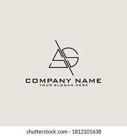 Letter Initial SS logo icon design template.