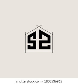 Letter Initial SZ Logo Symbol Design Vorlage.