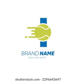 Letter I Initial Tennis Ball Logo Design Vector Icon Graphic Emblem Illustration