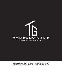 Letter Initial TG logo icon design template.