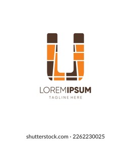 Letter Initial U Flooring Logo Design Vector Icon Graphic Emblem Illustration
