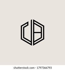 Letter Initial UB logo icon design template.