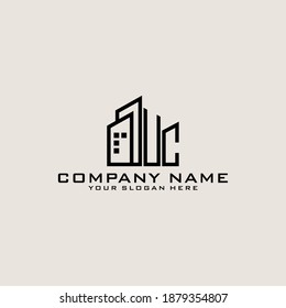 Letter Initial UC logo icon design template.
