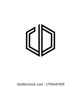 Letter Initial UD Logo Symbol Design Vorlage.