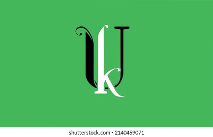 Letter Initial UK Vector Logo Design