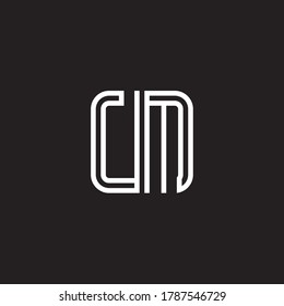 Letter Initial UM logo icon design template.