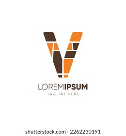 Letter Initial V Flooring Logo Design Vector Icon Graphic Emblem Illustration