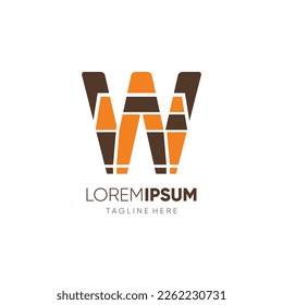 Letter Initial W Flooring Logo Design Vector Icon Graphic Emblem Illustration